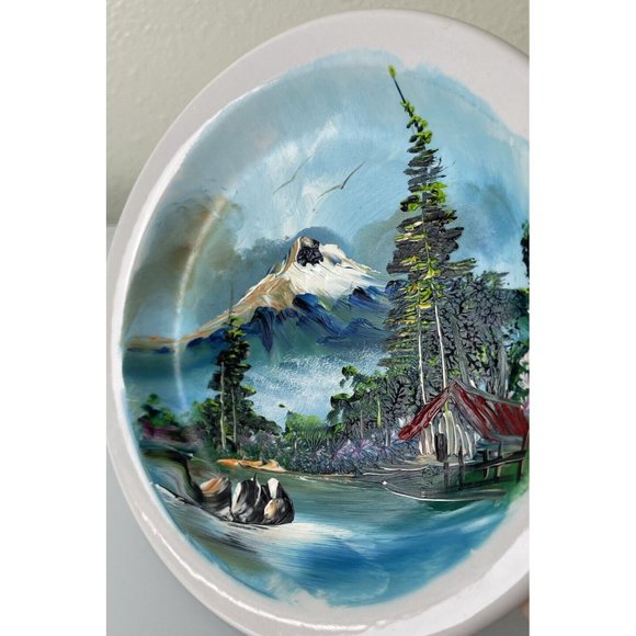 Hand Painted Mountain Scene Plate, Santa Anita Mexico, Home Decor, 6.5” - Picture 9 of 12